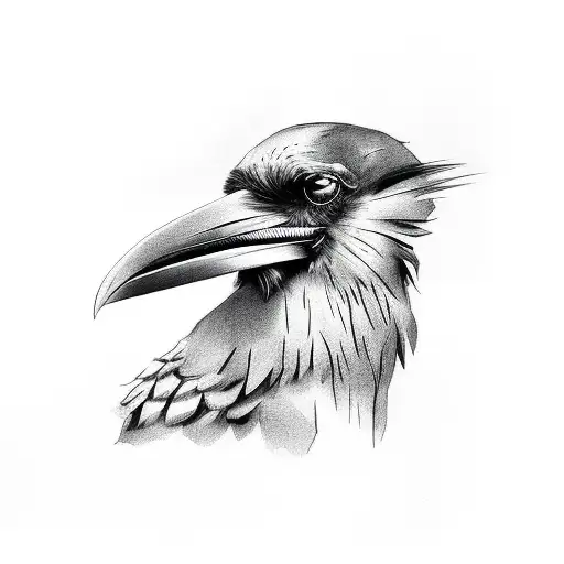 Raven Black And White