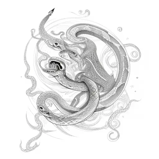 Aquarius With The Head Of A Snake