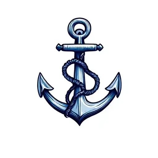 Navy Blue Anchor