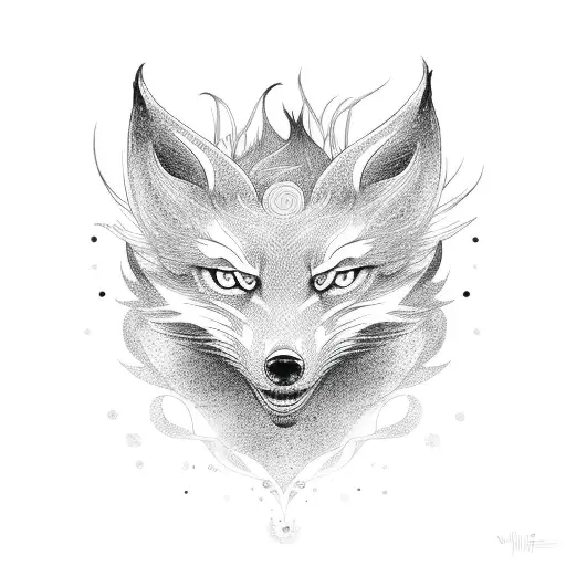 Minimalistic Nine-tailed Fox
