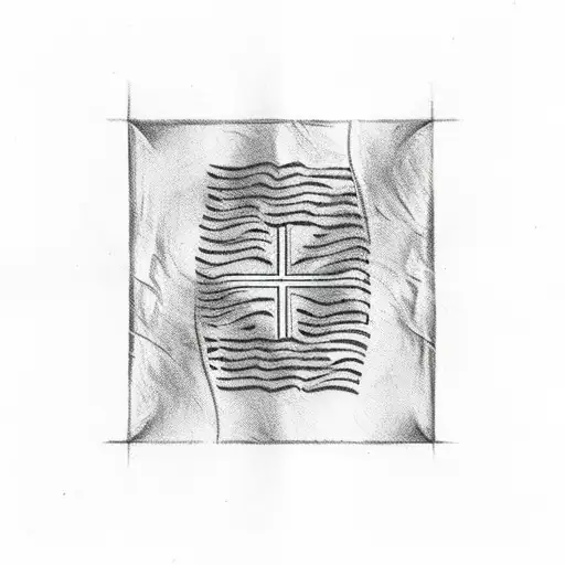 Dominica Flag With A Thumb Print In The Middle And Dad Written Across It