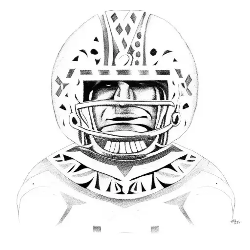 Aztec Warrior Wrestling A Football Player