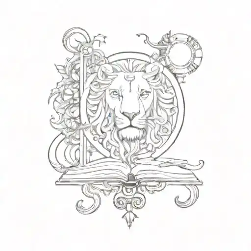 Book And Leo Zodiac Sign