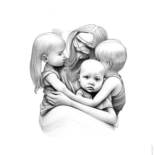 Mother With Three Children