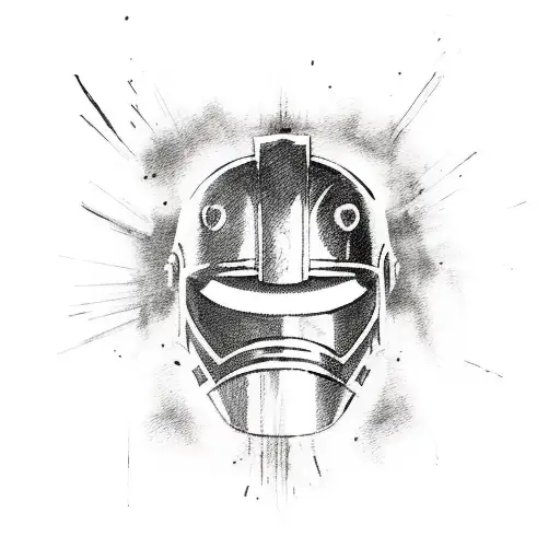 Spartan Helmet With Red And Blood Stain And Battle Scars