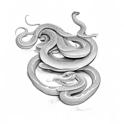 Snake Wrapped In Flowers From Hell's Paradise