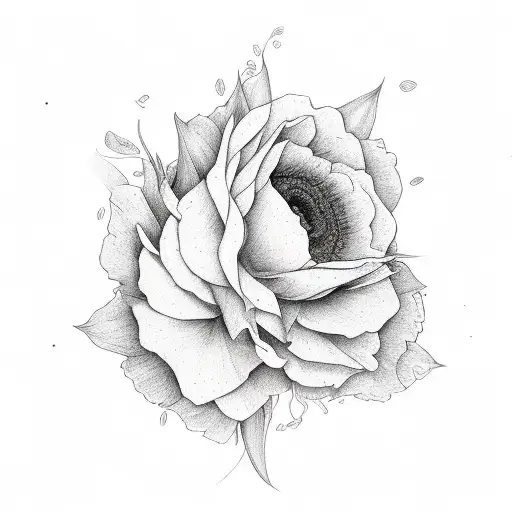 July Birth Flower With Name Courtney