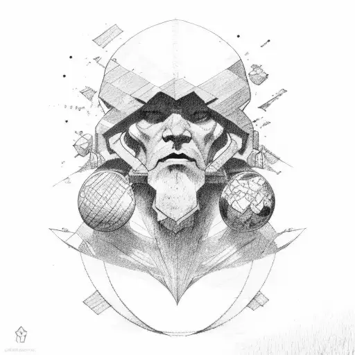 Atlas Looking Like Cossak Holds Earth On Shoulders