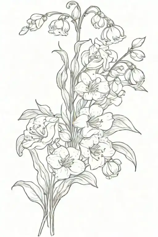 Lily Of The Valley And Poppy Floral Sleve