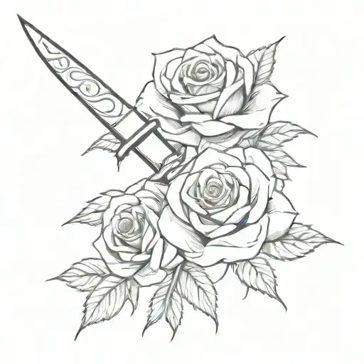 Knife And Rose Intertwined