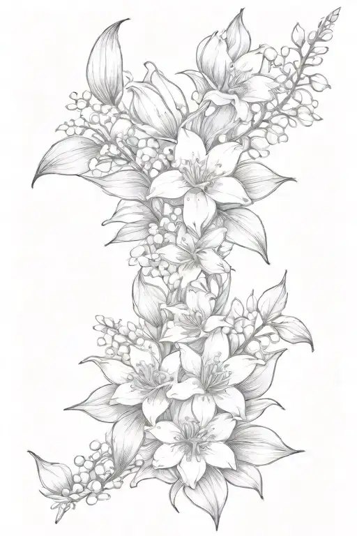 Lily Of The Valley And Sunflower Floral Sleeve