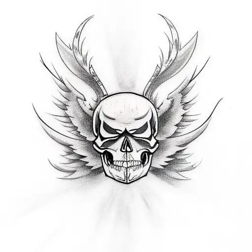 Design A Tattoo Of A Redbull Can Morphing Into A Skull With Wings