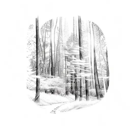 Forest And The Path With The Obsticles