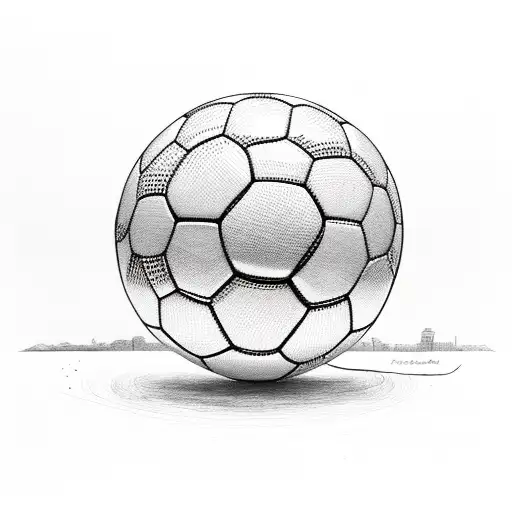 Soccer Ball With An Old Beret On Top
