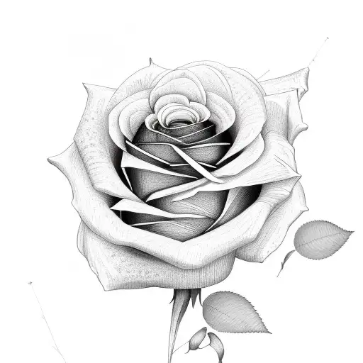 Rose With Intricate Lace Patterns