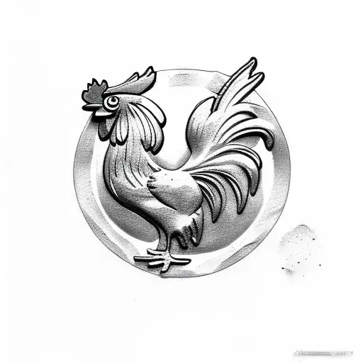 Rooster With Dog Tags