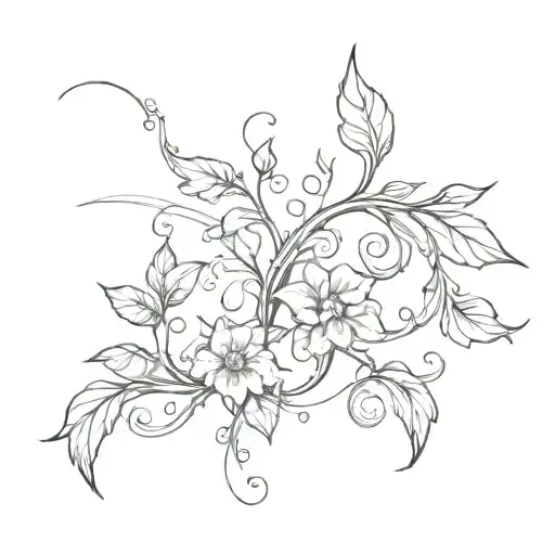 Vine Arm Tattoo Which Goes Onto Chest