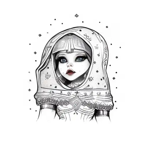 Russian Nesting Doll With Little Feet On Her Dress