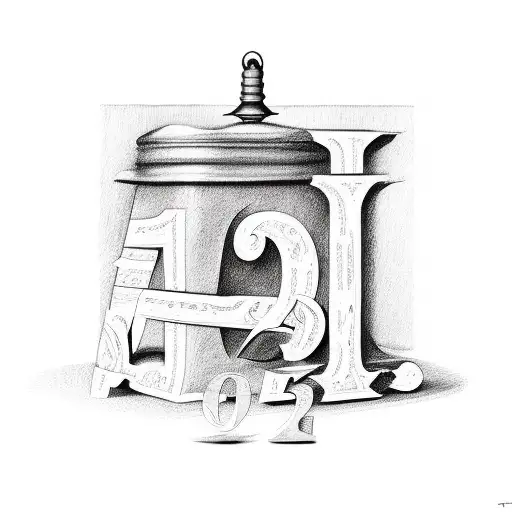 Letters Jar Combined With Roman Numeral 3