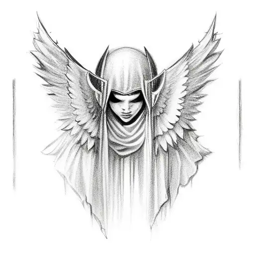 Angel Devil Wings Saying Blessed