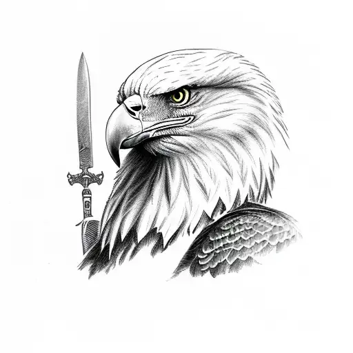 Bald Eagle With Sword In Talons