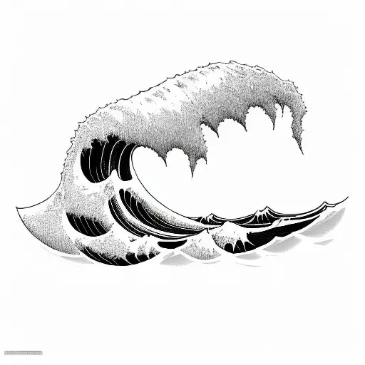 Grim Reaper Surfing The Great Wave