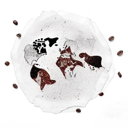 A Map Of Italy Filled With Coffee Beans And Pizza Slices As Symbols For Each Region