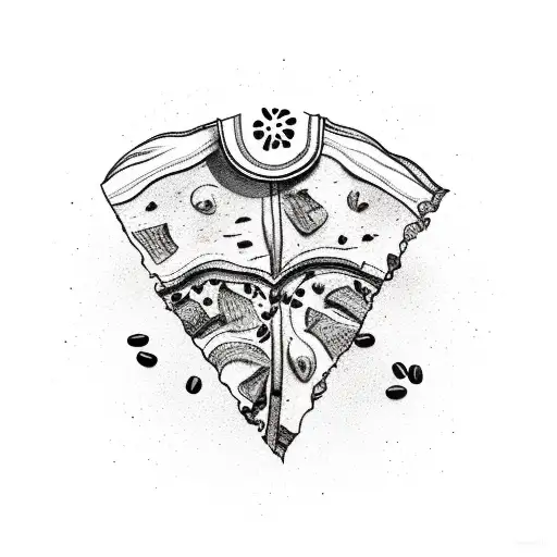 A Map Of Italy Filled With Coffee Beans And Pizza Slices As Symbols For Each Region