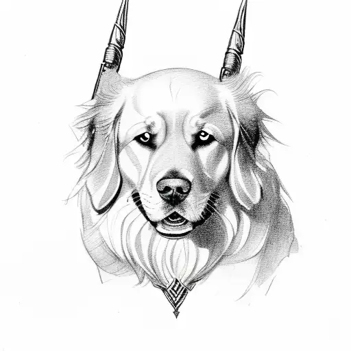 Odin With A Golden Retriever