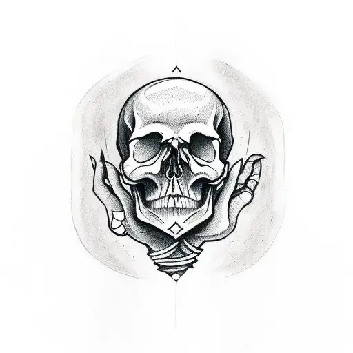 Skull Hand Tattoo With Virgo Theme