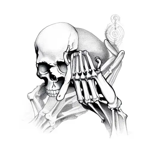 Skeleton Hand With Virgo Zodiac