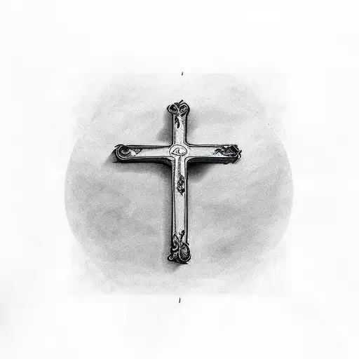 Bible Verse With Three Crucifixes Under