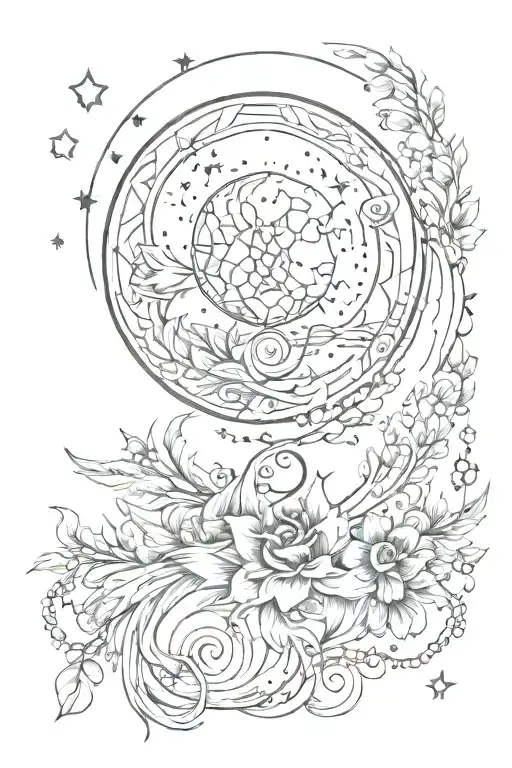 Full Hand Boho Cresent Moon