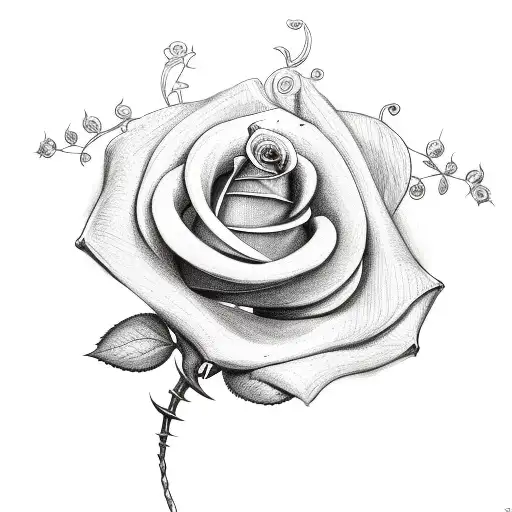 Sword With A Rose Vine Wrapped Around The Blade