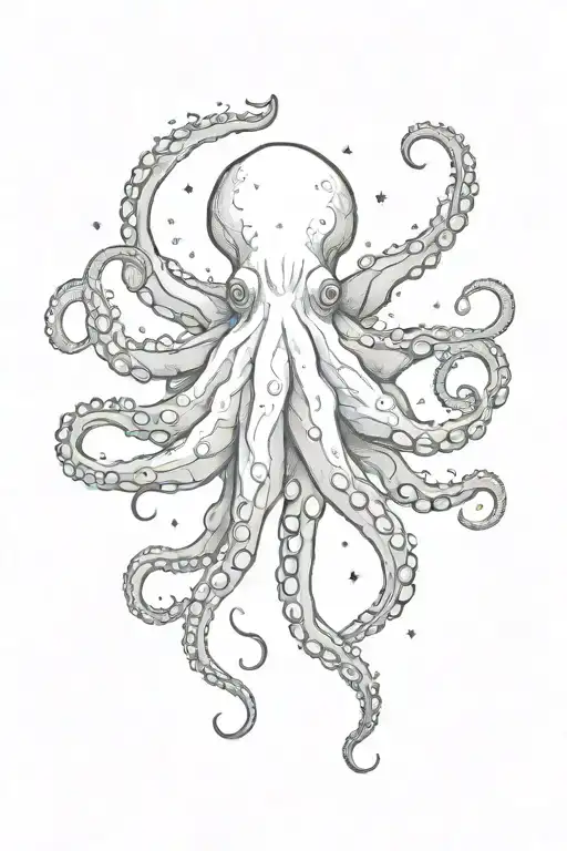 Octopus With Stars Forming The Shape