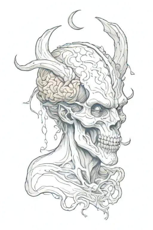 Demon Holding A Brain