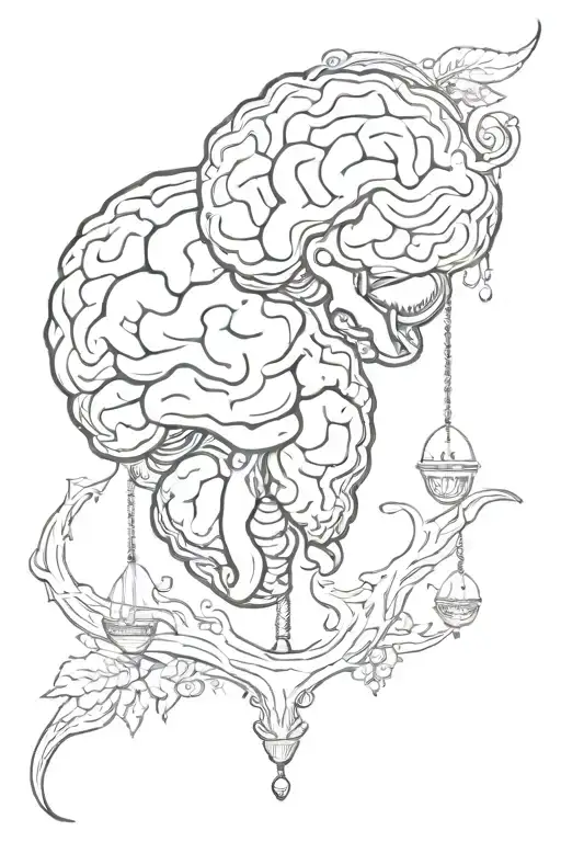 Brain Amd Heart On Opposite Ends Of A Scale With The Heart Weigjing More Thqn The Brain