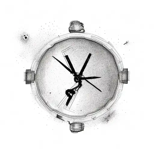Broken Watch With Falling Pieces