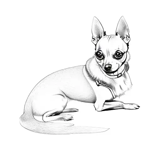 A Chihuahua Dog With Black Circles Around Eyes