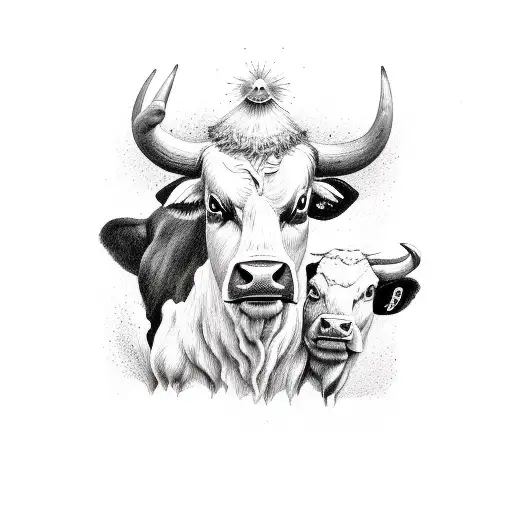 Guardian Angel With Cow