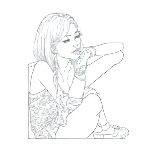 A Woman Sitting In A Car