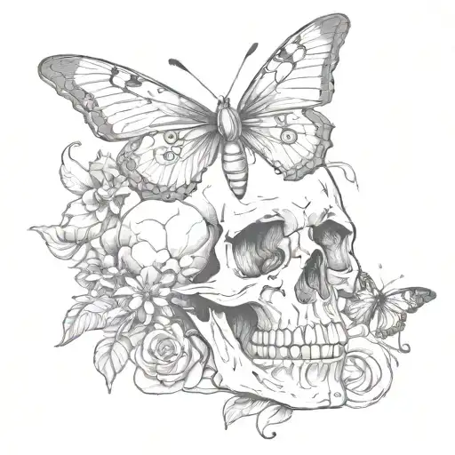 Butterfly And Skull