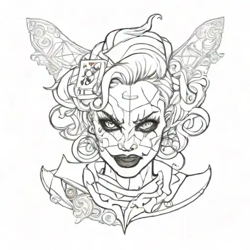 Joker Card Sexy Woman