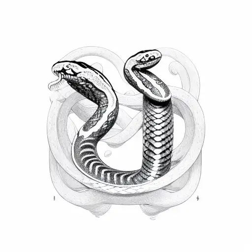 Snake Eats Itself In A Dna Strand