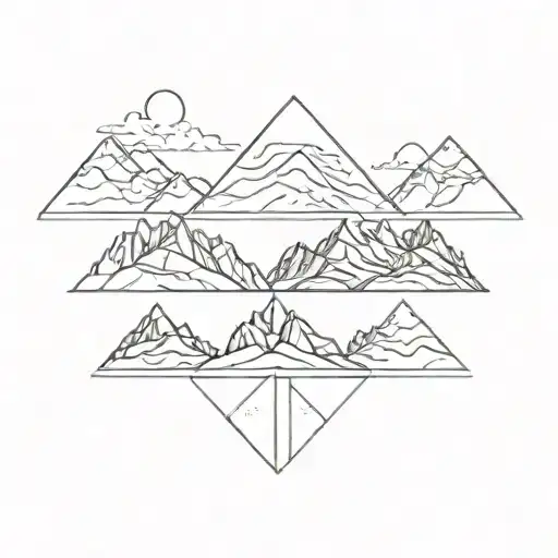 6 Mountain Tops Next To Each Other