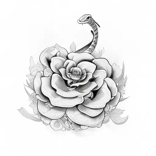Flowers With Snake