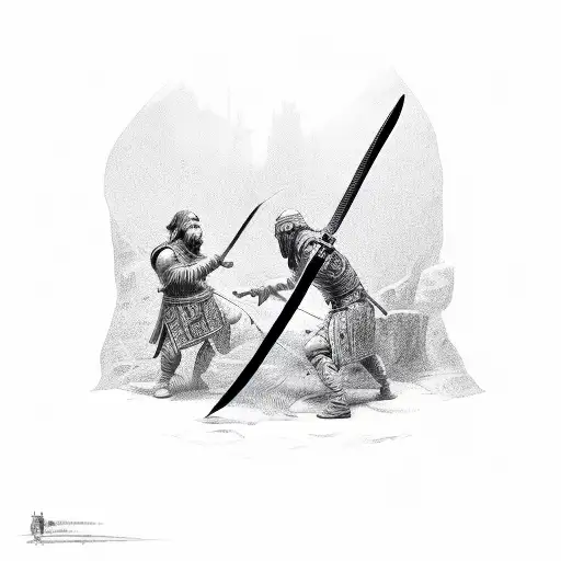 Two Hands Pulling Sword From Stone