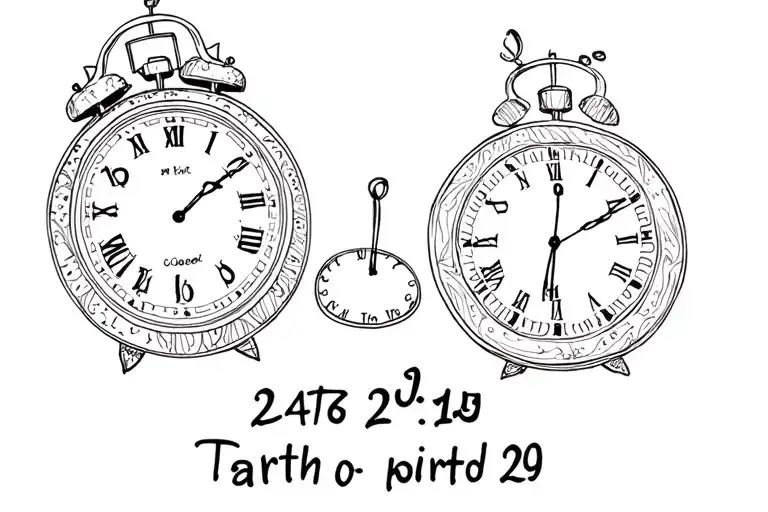 Clock With Three Clocks With Date Of Birth