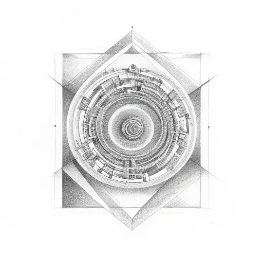 Fibonacci Circle With Type O Negative Logo