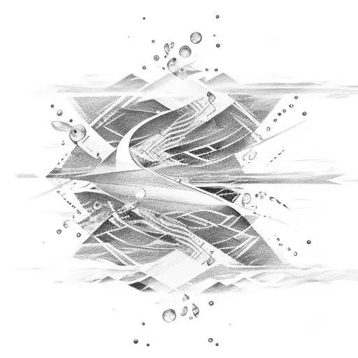 Arrow With Water Waves